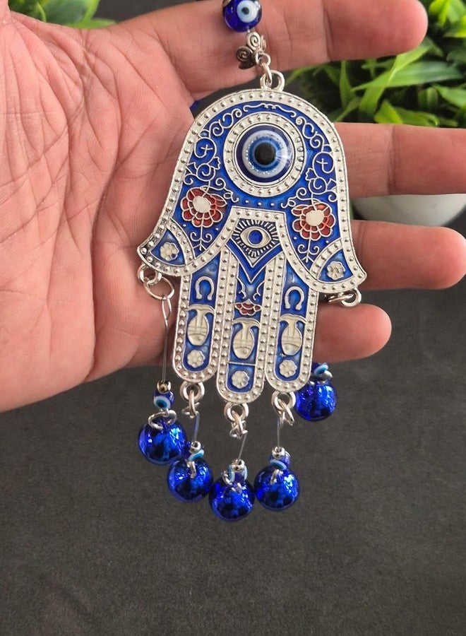 DT DECTONE Lucky Hamsa Hand Evil Eye Wind Chime Evil Eye for Home & Door.Blue Nazar Hamsa - Image 5